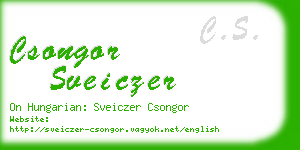 csongor sveiczer business card